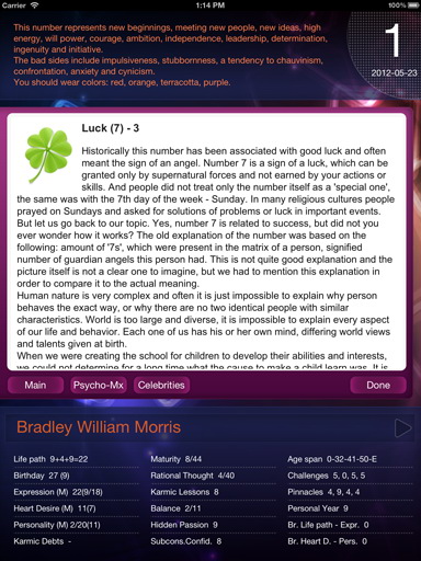 numerology calculator for iPad